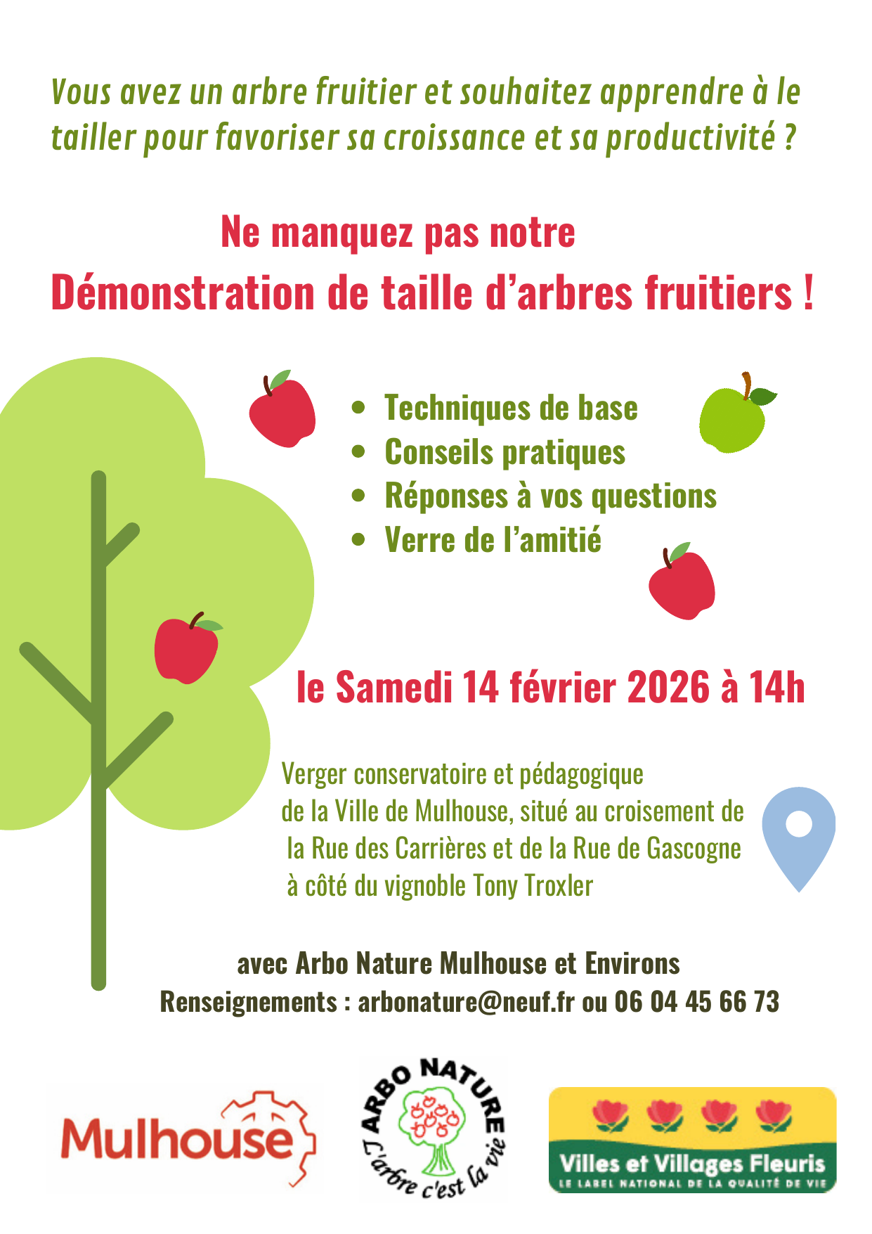 Affiche Démo de taille - Ville de Mulhouse