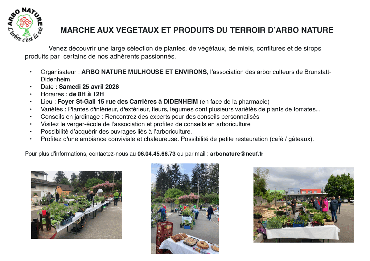 Affiche du marché aux végétaux et produits du terroir 2026
